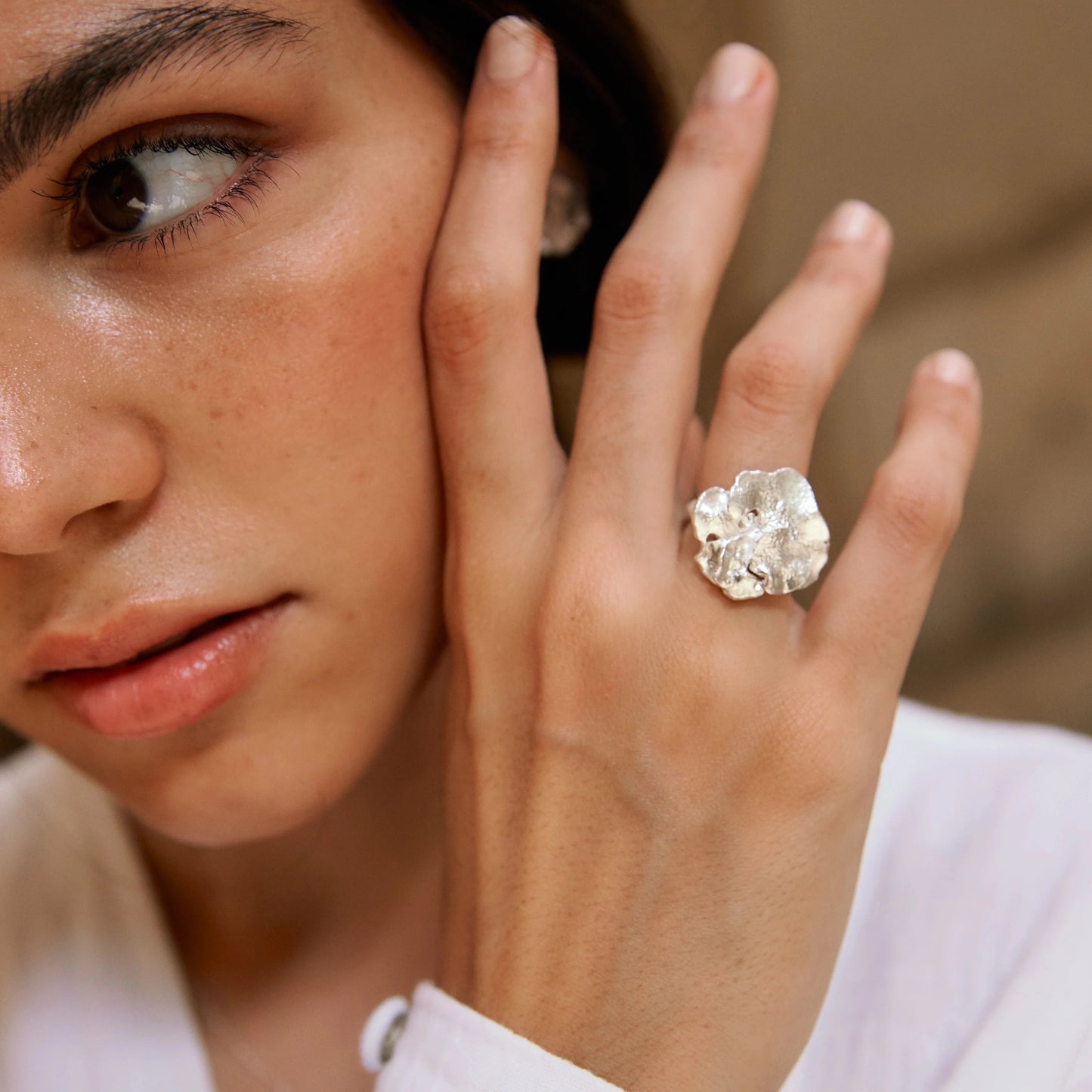 Anillo Pétalo Plata
